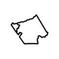 Black line icon for Carroll, maryland and country