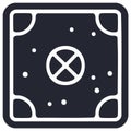 Carrom board game icon flat design traditional recreation leisure activity Royalty Free Stock Photo