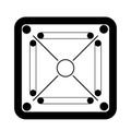carrom table icon vector Royalty Free Stock Photo