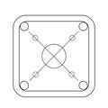 carrom table icon vector Royalty Free Stock Photo