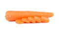 closeup carrot on white background
