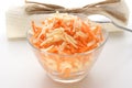 Carrot and apple salad in a bowl Royalty Free Stock Photo