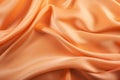 Carrot apricot colour silk satin wave drapery abstract background