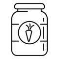 Carrot baby food icon, outline style