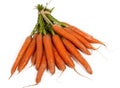 Carrot bunch isolated on white