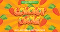 Carrot Cake editable text effect Royalty Free Stock Photo