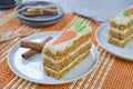 Carrot cake for mother`s Day. Royalty Free Stock Photo