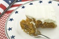 Carrot Cake with Patriotic Theme Royalty Free Stock Photo