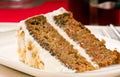 Carrot cake on a plate Royalty Free Stock Photo