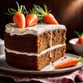 Carrot Cake , traditional popular sweet dessert cake