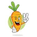 Peace Carrot mascot, Carrot character, Carrot cartoon