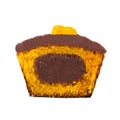 Carrot Cupcake Cut in Half Royalty Free Stock Photo