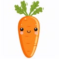 Carrot cute image with eyes and smile