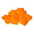 Carrot cutted cubes icon, cartoon style Royalty Free Stock Photo