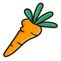 Carrot doodle icon draw