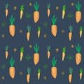 carrot and drawing Royalty Free Stock Photo