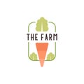 Carrot farm vintage and retro logo