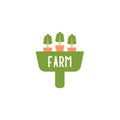 Carrot farm vintage and retro logo