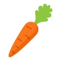 Carrot flat icon, vegetable and diet