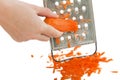 Carrot food grater Royalty Free Stock Photo