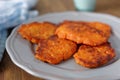 Carrot fritters on a rustic table
