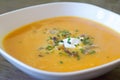 Carrot and ginger soup with dill