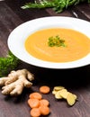Carrot ginger soup Royalty Free Stock Photo