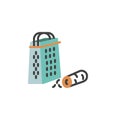 Carrot grater flat icon