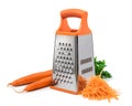 Carrot grater, grated carrot, whole carrot, dill