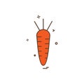 Carrot icon design vector Royalty Free Stock Photo