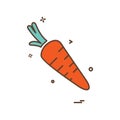 Carrot icon design vector Royalty Free Stock Photo
