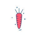 Carrot icon design vector Royalty Free Stock Photo