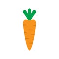 Carrot icon, vector carrot in flat style vector. Royalty Free Stock Photo