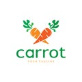 Carrot Illustration Creative Design Carrot Agricultural Product Logo Icon, Carrot Processing, Farmers Market, Vector