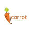 Carrot Illustration Creative Design Carrot Agricultural Product Logo Icon, Carrot Processing, Farmers Market, Vector