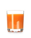 Carrot juice glass isolated Royalty Free Stock Photo