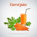 Carrot Juice Illustration