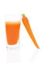 Carrot juice. Juicing. Royalty Free Stock Photo