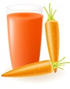 Carrot juice vector illustration