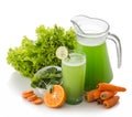 Carrot, Lettuse and spinach mix juice