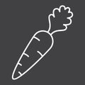 Carrot line icon, vegetable and diet