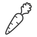 Carrot line icon, vegetable and diet