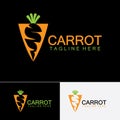 Carrot logo vector icon illustration design template