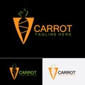 Carrot logo vector icon illustration design template