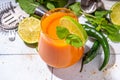 Carrot margarita cocktail