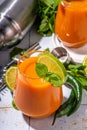 Carrot margarita cocktail