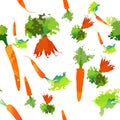 Carrot pattern happy pattern eco life