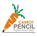 Carrot pencil logo design