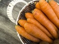 Carrot pictures in the fruit basket, Royalty Free Stock Photo