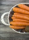 Carrot pictures in the fruit basket, Royalty Free Stock Photo
